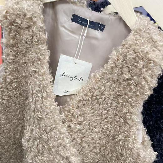 【诗铭洛可】W393卷毛马甲仿羊羔毛宽松马甲B20-2 商品图4