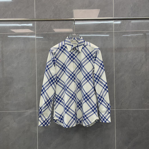 Burberry博柏利 FW23 格纹翻领单排扣长袖衬衫9（BG） 商品图0