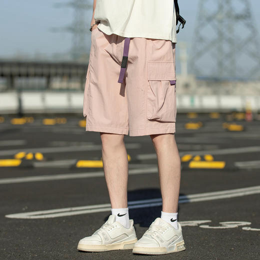 【冰丝工装短裤】夏季情侣新款 潮牌宽松潮牌薄款阔腿运动休闲五分裤  商品图7