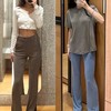 「K」洛诗琳12510凉感垂感喇叭裤2025夏季新款侧开叉休闲长裤0277 商品缩略图2