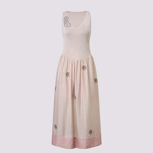 海岛度假风连衣裙25夏款收腰提花伞摆长裙(货号:MF86DR262E0001) 商品图3