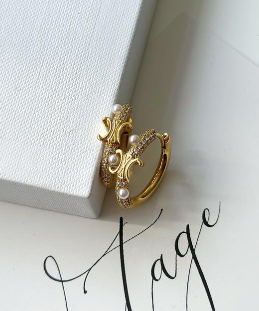 现货 THS-无 赛琳家 黄铜合金点珠凯旋门饰品 项链 耳饰 3色 CU1307 商品图9