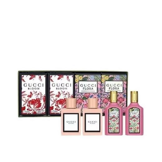 【年终限时大促】【保税仓直发·全球购】Gucci古驰迷你Q版香水小样花悦女士绮梦栀子套装礼盒5ml*4 商品图3