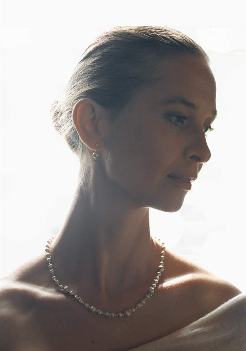 Jai  曼德勒6号手工雕银镀24K金项链