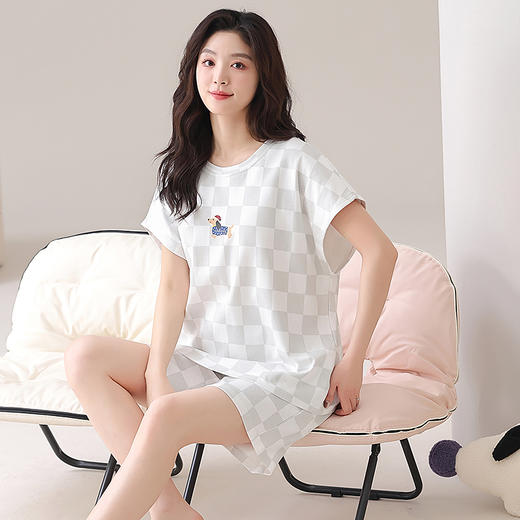 【安梨口袋--男女款100%纯棉A类家居服】26款可选 内置胸垫设计，无松紧带无束缚，升级A类纯棉面料，吸湿透气亲肤软糯，高色牢度不易褪色不起球，居家外出皆可穿！ 商品图12