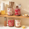 摩登主妇玫瑰假日陶瓷筷子筒收纳盒勺筷笼家用高档新款沥水筷子桶 商品缩略图4