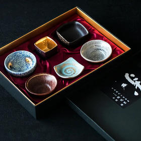 日本 金彩型変り六客小付揃