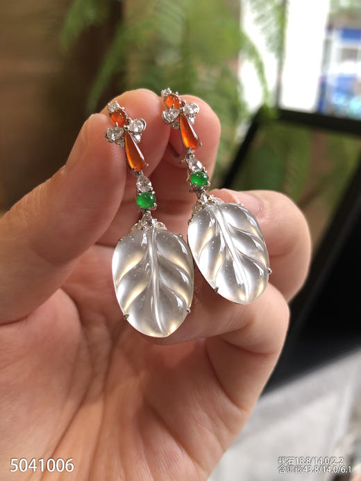 5041006，叶子耳坠。具体价格微信咨询 商品图3