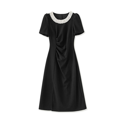 「高货wl」全新升级【铂金会员293/天猫399/差价106】(01150)洛诗琳法式蕾丝拼接连衣裙2025夏季侧开叉收腰显瘦裙子 商品图4