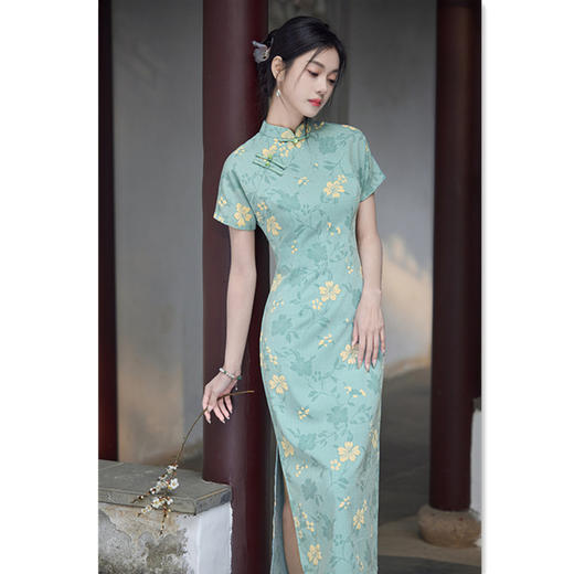 复古国风民国学院风旗袍2025夏季新款改良中式旗袍SYK23613 商品图0