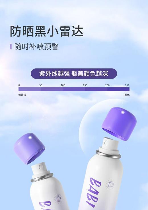 BABI骄阳美白防晒喷雾防紫外线全身通用清爽防水100ml【宝库优选】 商品图3