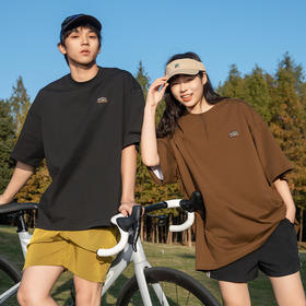 【户外山系短袖T恤】夏季新款男女纯棉宽松复古情侣休闲绣花体恤衫