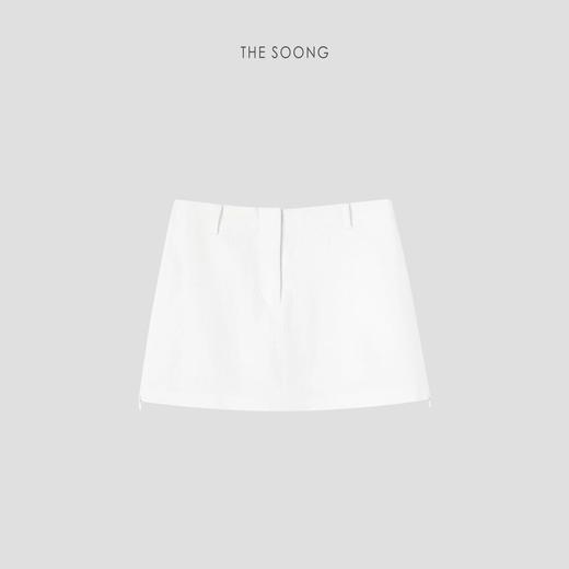THESOONG"老钱系列"纯亚麻轻凉舒适提臀显瘦中腰短裙HWQZ7258 商品图3