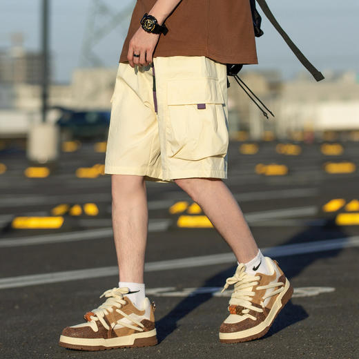 【冰丝工装短裤】夏季情侣新款 潮牌宽松潮牌薄款阔腿运动休闲五分裤  商品图9