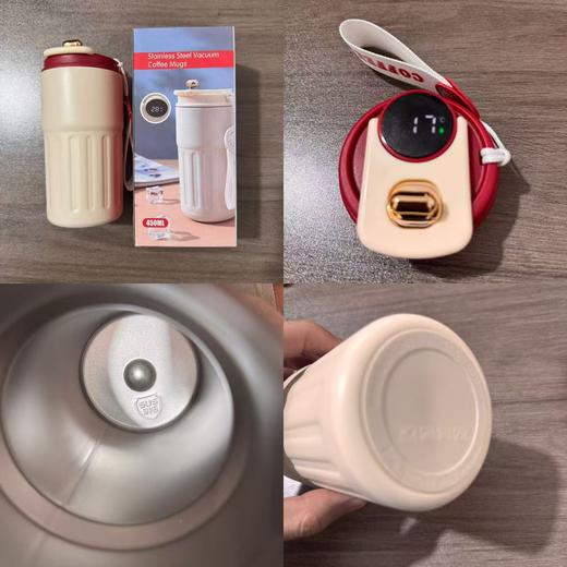 智能显温咖啡杯316不锈钢车载真空保温杯男女学生高颜值便携水杯 商品图1