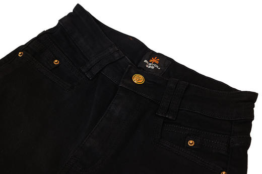 半身缘女裤 夏季宽松薄款棉弹A字包臀百搭牛仔三分短裤DS503 商品图9