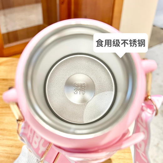 高颜值小学生儿童吸管保温杯便携可斜挎水杯女生网红吸管杯保冷杯冷水杯 商品图3