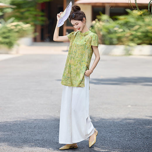 冰丝棉麻轻奢显瘦贵夫人，时尚阔太太超火两件套HR-X783 商品图2