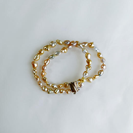 ONLY系列 14K镶天然金色南洋KESHI珍珠 手链 商品图1