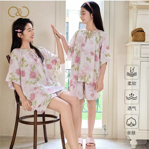 C&C棉绸亲子短袖短裤家居服PP004 商品图7