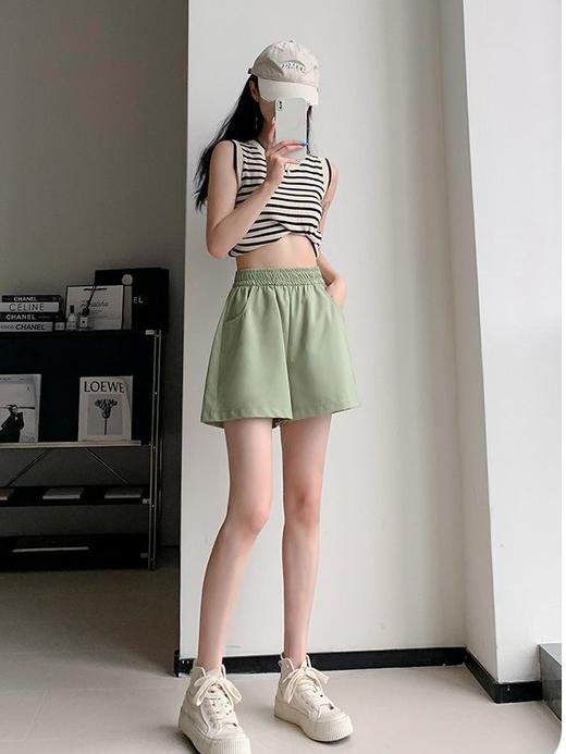 【显瘦宽松裤型！怎么搭配都好看】水洗工装短裤女夏季高腰宽松工装裤韩系百搭A字裤外穿薄款三分裤。ry 商品图3