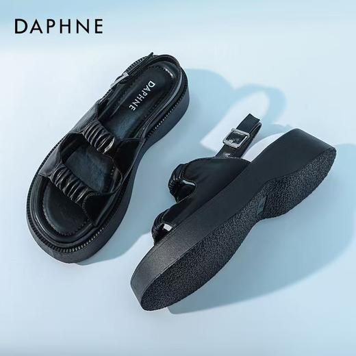 【店主专享限量福利款】达芙妮夏季一字带厚底百搭防滑凉鞋拖鞋3023303011 商品图7