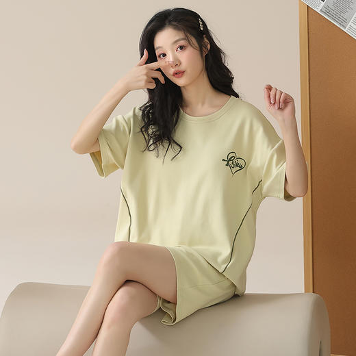 【安梨口袋--男女款100%纯棉A类家居服】26款可选 内置胸垫设计，无松紧带无束缚，升级A类纯棉面料，吸湿透气亲肤软糯，高色牢度不易褪色不起球，居家外出皆可穿！ 商品图3