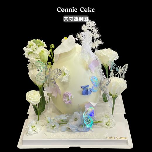 白蓝色系鲜花 蛋壳蛋糕 商品图0