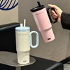 高颜值网红冰霸杯保冷杯冷水杯男女不锈钢双饮吸管水杯保温保冷大容量车载杯子 商品缩略图3