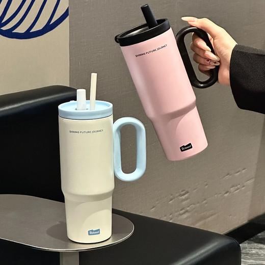 高颜值网红冰霸杯保冷杯冷水杯男女不锈钢双饮吸管水杯保温保冷大容量车载杯子 商品图3