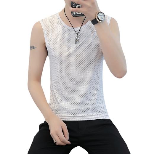 【夏季新款冰丝男士背心】网眼透气坎肩 无痕紧身运动无袖马甲男 父亲节 商品图4