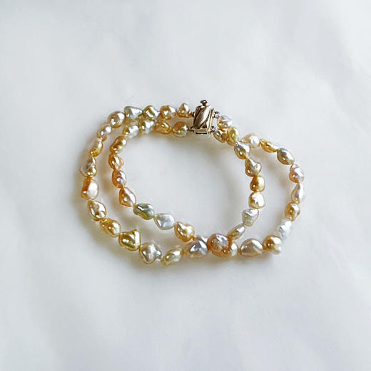 ONLY系列 14K镶天然金色南洋KESHI珍珠 手链 商品图2