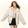 Ariseism  美式复古白色加绒工装外套女秋冬新款上衣 商品缩略图4