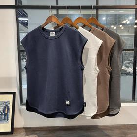 【美式新款运动健身背心】夏季男士潮牌时尚帅气宽松无袖坎肩时尚t恤 