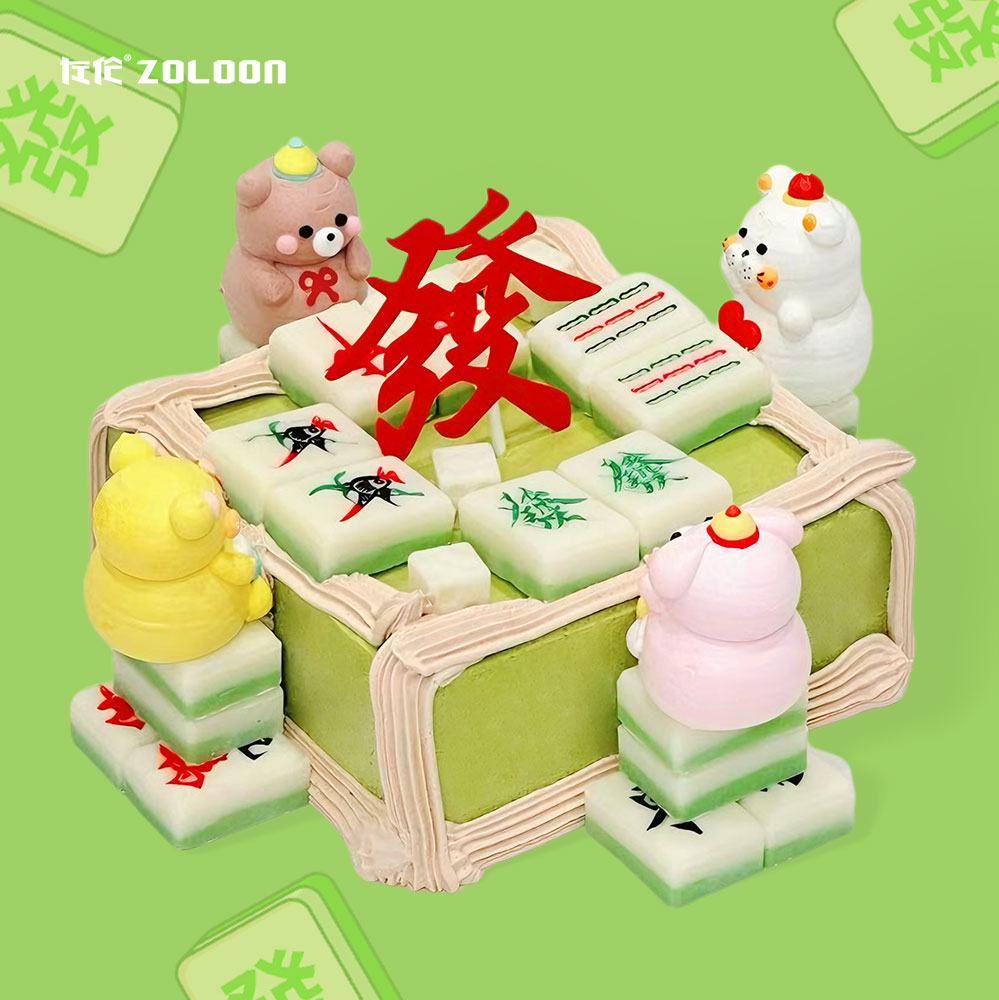 欢乐麻将局（宇治抹茶慕斯）（巧克力配件）