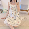 【好看又好穿！宽松设计】夏季新款女士泡泡棉柔软透气吊带睡裙家居服创意印花款甜美风。ry 商品缩略图9