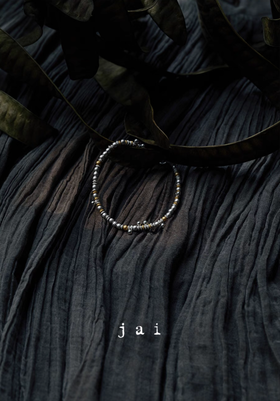 Jai 25SS 曼德勒8号手工雕银镀18K金手链