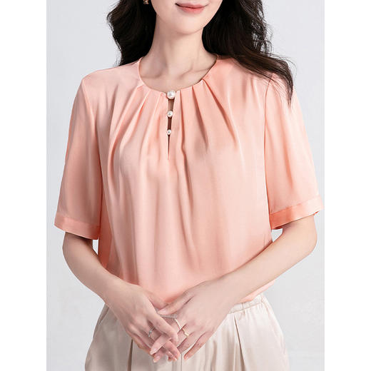 「高货oyg」全新升级【铂金会员339/天猫459/差价120】(05716)洛诗琳法式气质真丝衬衫2025年新款桑蚕丝宽松显瘦上衣 商品图1