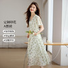 【专属特价】熙世界法式碎花V领连衣裙女夏季2025年新款垂感显瘦收腰雪纺裙子 商品缩略图1