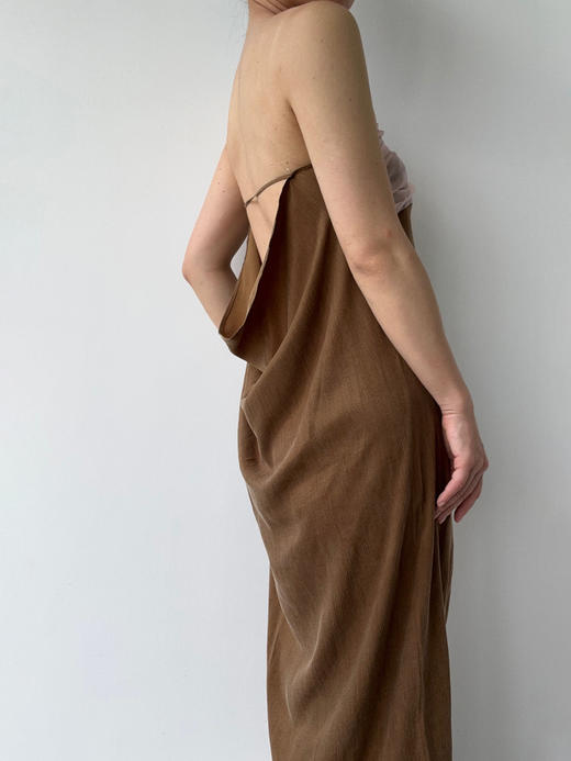 ranyepersonal｜抹胸铜氨棕色连衣裙 [ 棕TOUCH24DR06-1 ] 商品图1