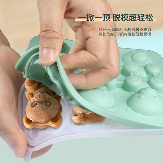 新品6连小熊冰块模具硅胶冰格家用网红雪糕冰淇淋冻冰球冰盒冰模 商品图3