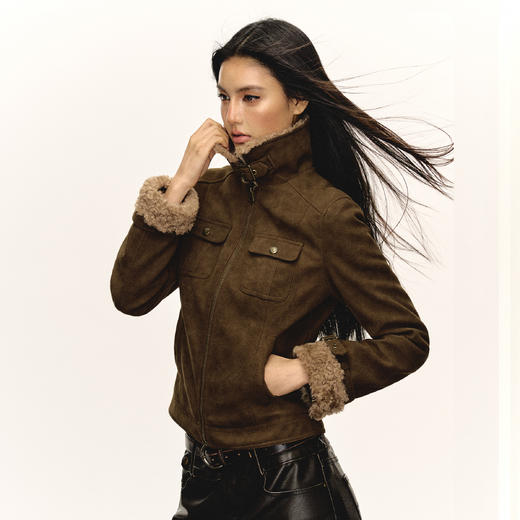 Ariseism  美式高级感美拉德短款修身工装棉衣外套女冬季新款棉服 商品图1