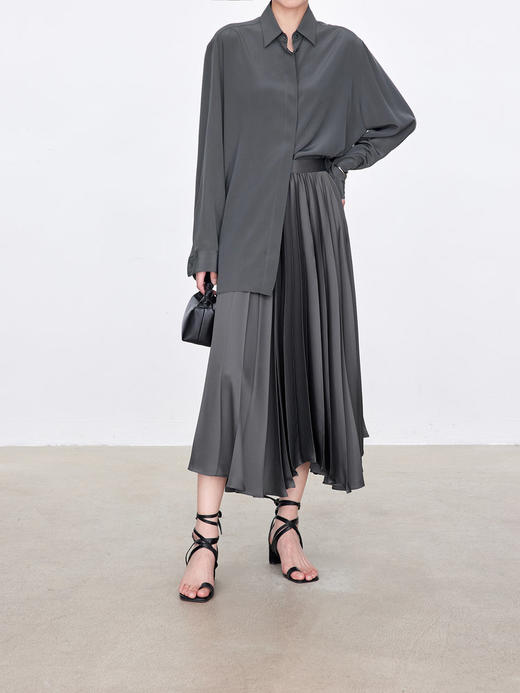 【高品质私服】【CC流光缎面扇形不规则百褶裙】柔和靓丽 视觉上倍感高级G0836-CC【无标出货 介意慎拍】 商品图8