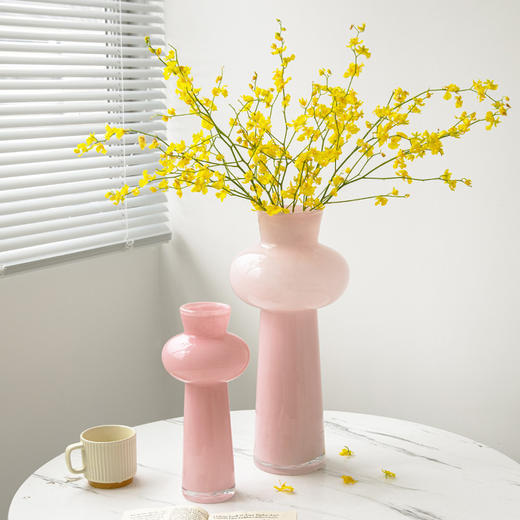 SY简约现代粉色云塔琉璃花瓶网红感客厅餐桌芍药插花摆件 商品图12