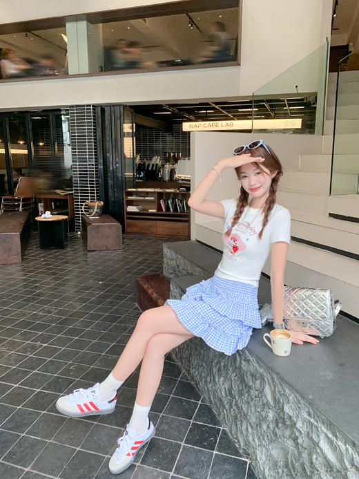 【110元任选2件】白色修身短袖T恤 商品图5