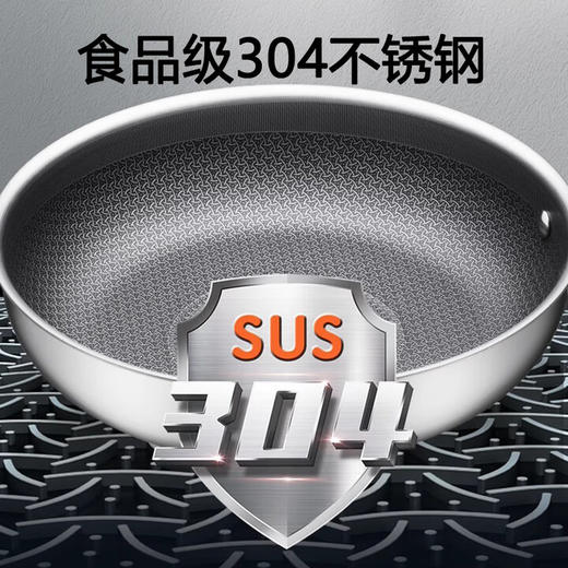 苏泊尔煎锅(510613)火红点蜂窝晶纹不锈钢平底锅家用不粘锅煎蛋饼牛排锅炒菜锅 CJ26JF2 26cm 商品图2