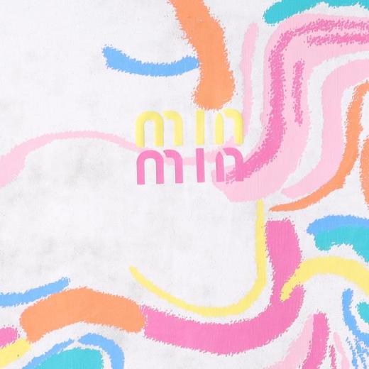 T3830夏季高级感新款男士趣味彩色印花字母短袖T恤时尚轻奢宽松上衣 商品图3