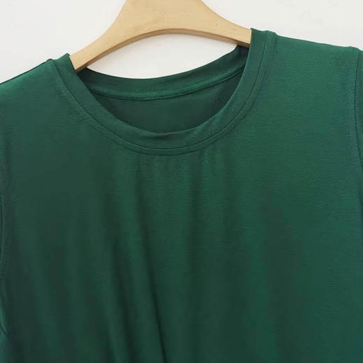 VIVIAN LIU R2447310 25春季女装圆领腰部捏褶不规则砍袖针织衫 商品图2