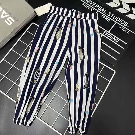 【选2件15元-NO退】90女童条纹防蚊裤休闲裤-微脏-喜出 商品图0