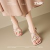 ZHR则则珍珠凉鞋2025夏季新款气质百搭粗跟交叉细带凉鞋通勤女鞋 商品缩略图7